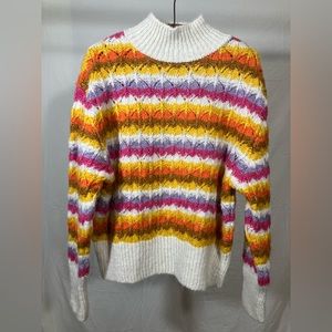 Zara Multicolored Striped Knit Sweater